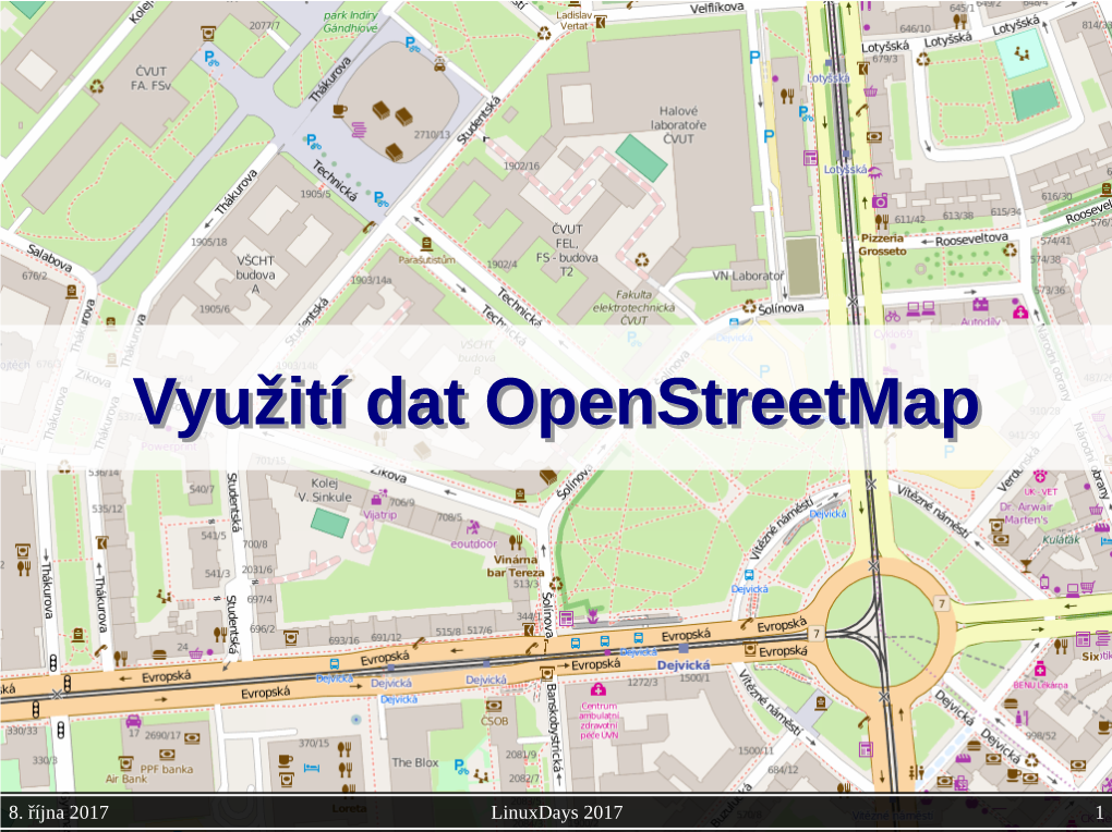 Marián Kyral − Využití Dat Openstreetmap