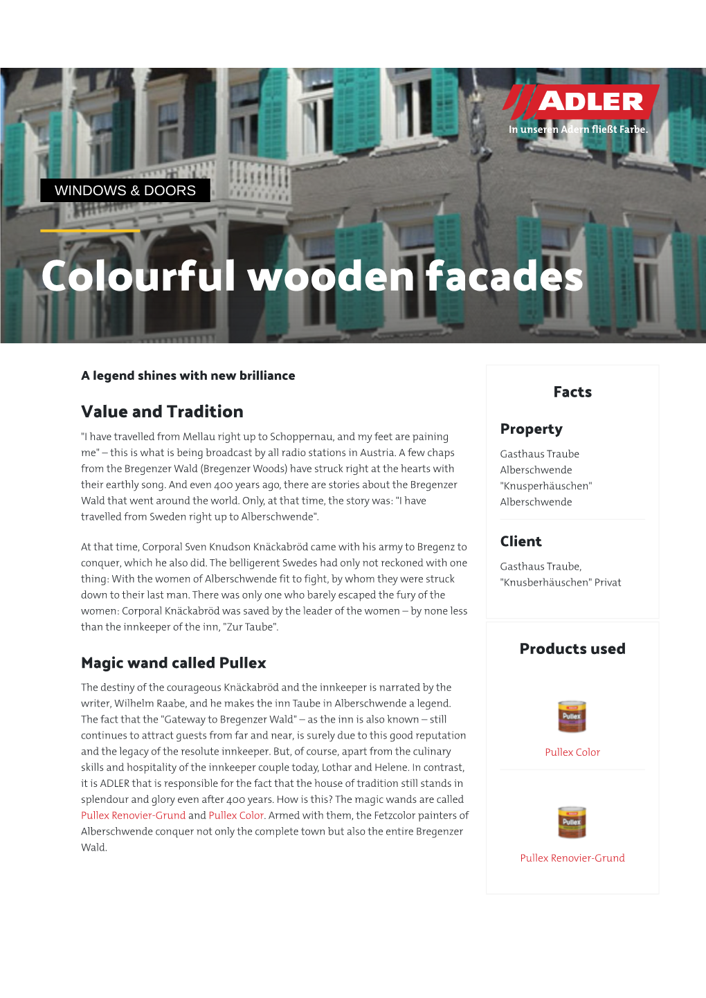 Colourful Wooden Facades