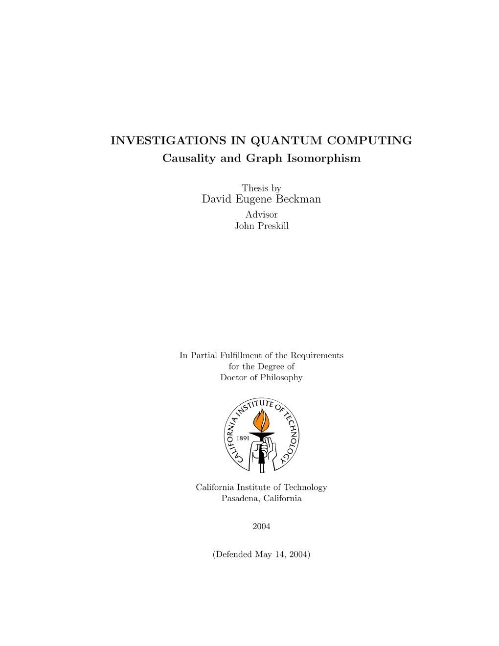 Causality and Graph Isomorphism