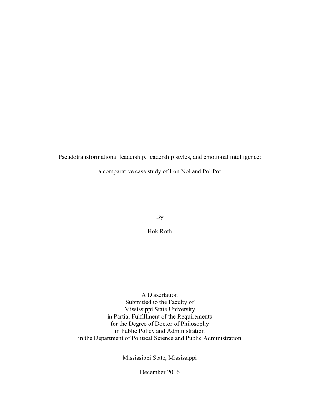 Pseudotransformational Leadership, Leadership Styles, and Emotional Intelligence