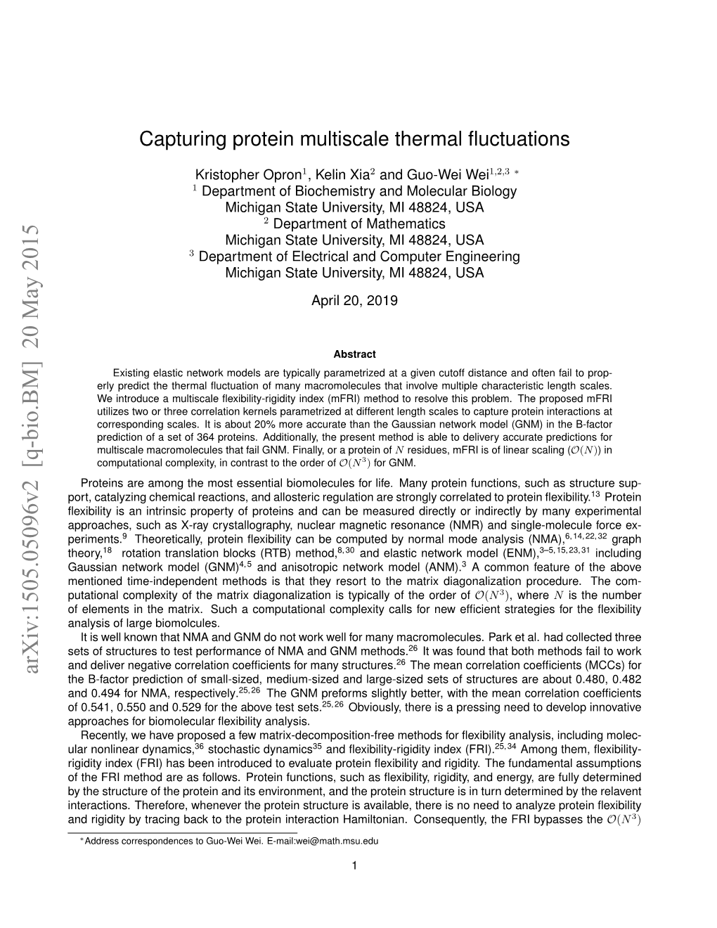 Capturing Protein Multiscale Thermal Fluctuations