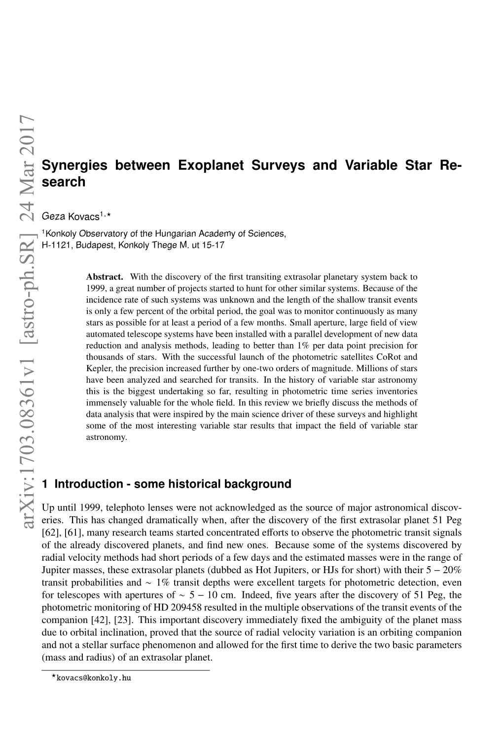 Arxiv:1703.08361V1 [Astro-Ph.SR] 24 Mar 2017