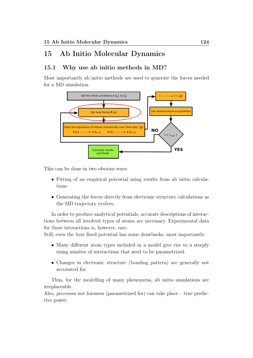 15 Ab Initio Molecular Dynamics 124 15 Ab Initio Molecular Dynamics