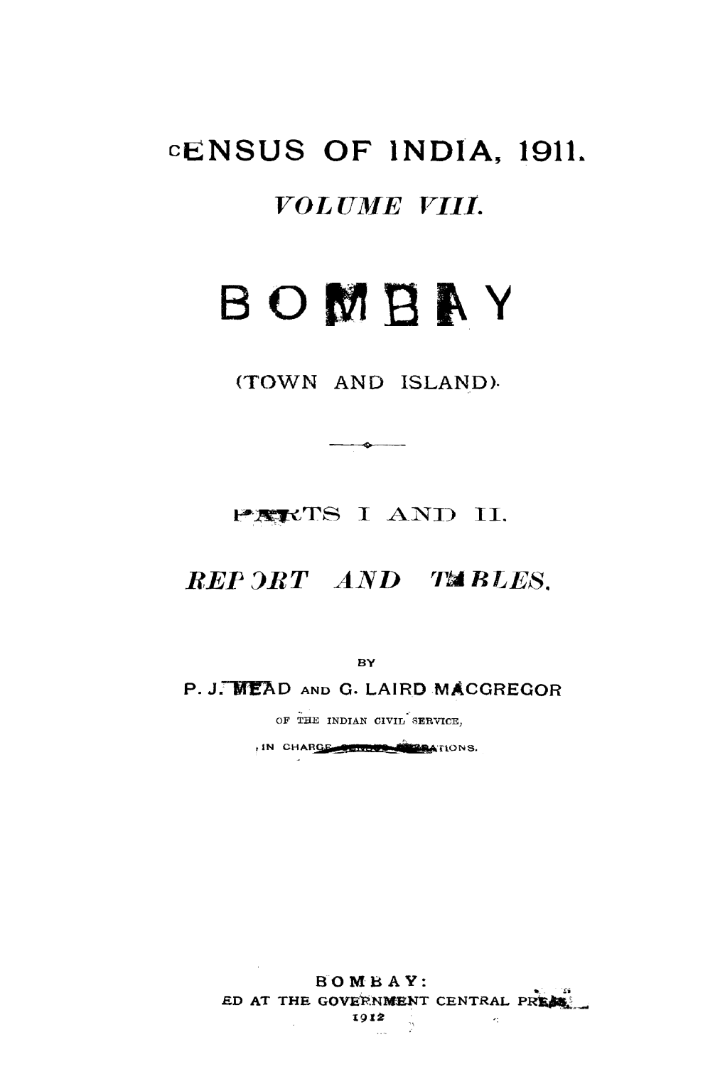 Bombay, (Town and Island)