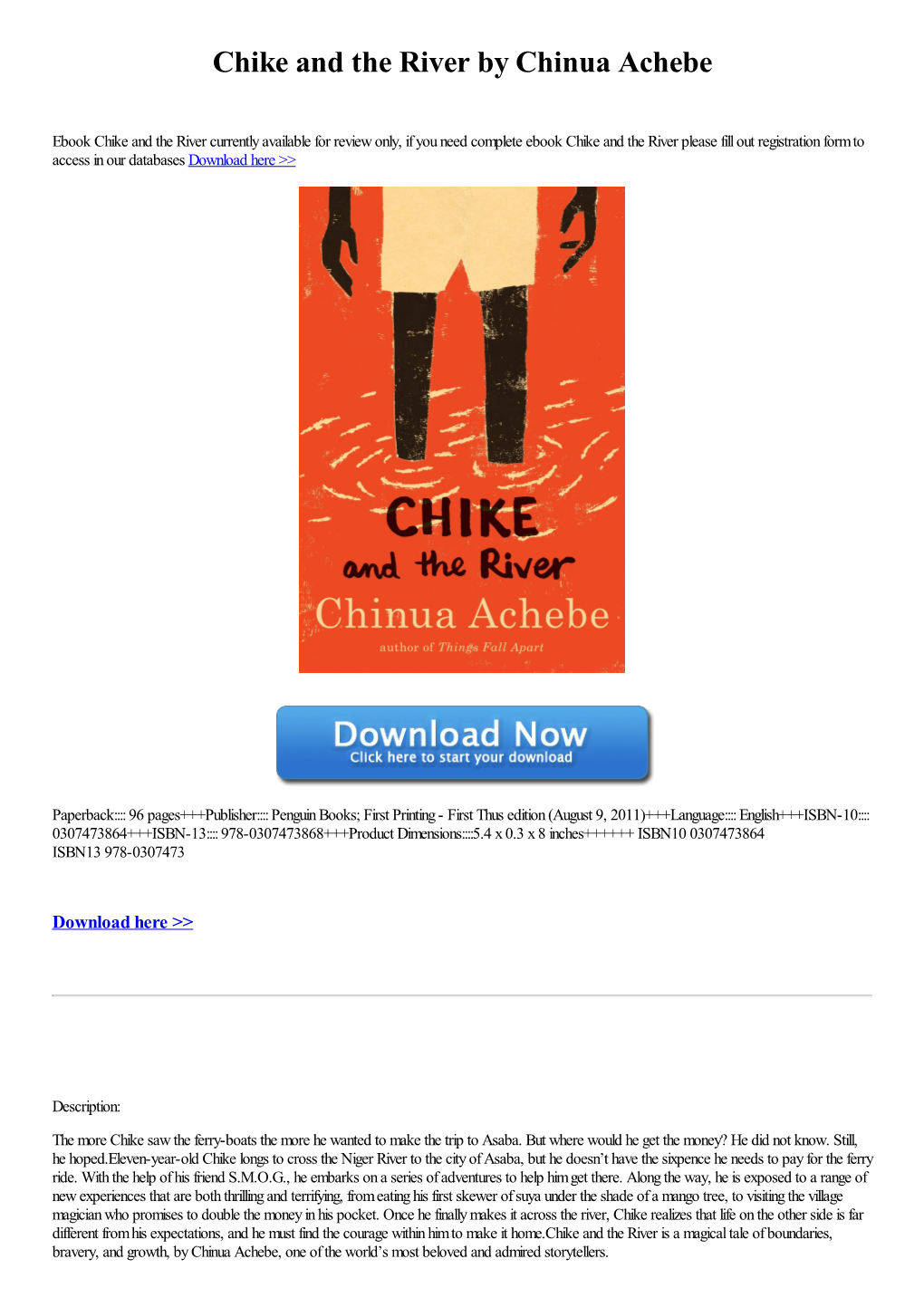 Chike and the River by Chinua Achebe