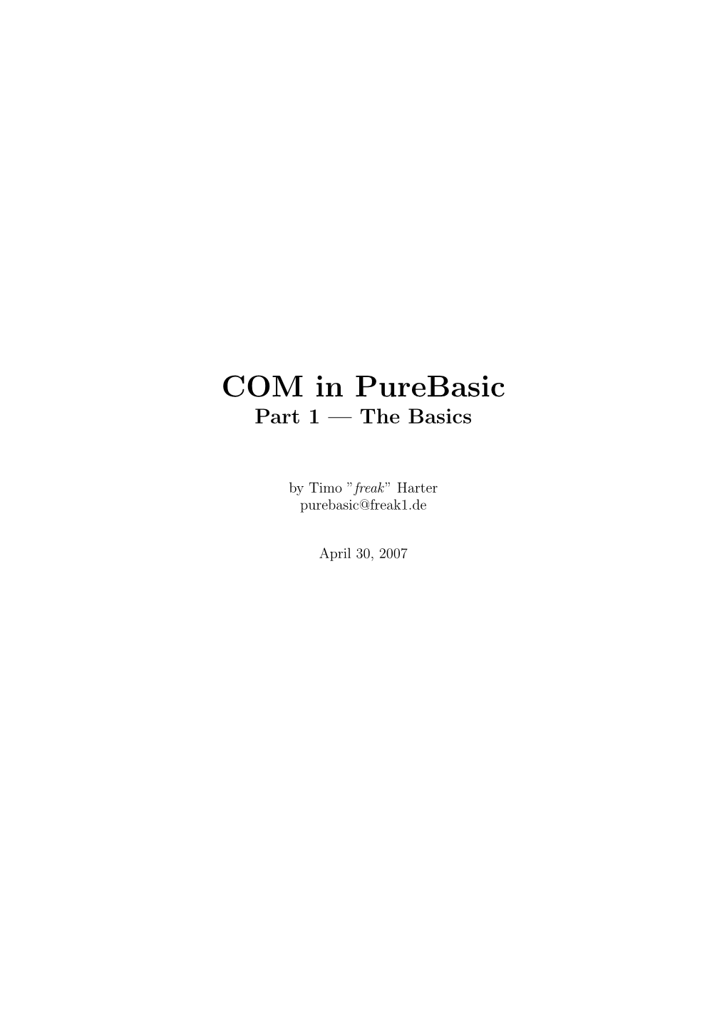 COM in Purebasic Part 1 — the Basics