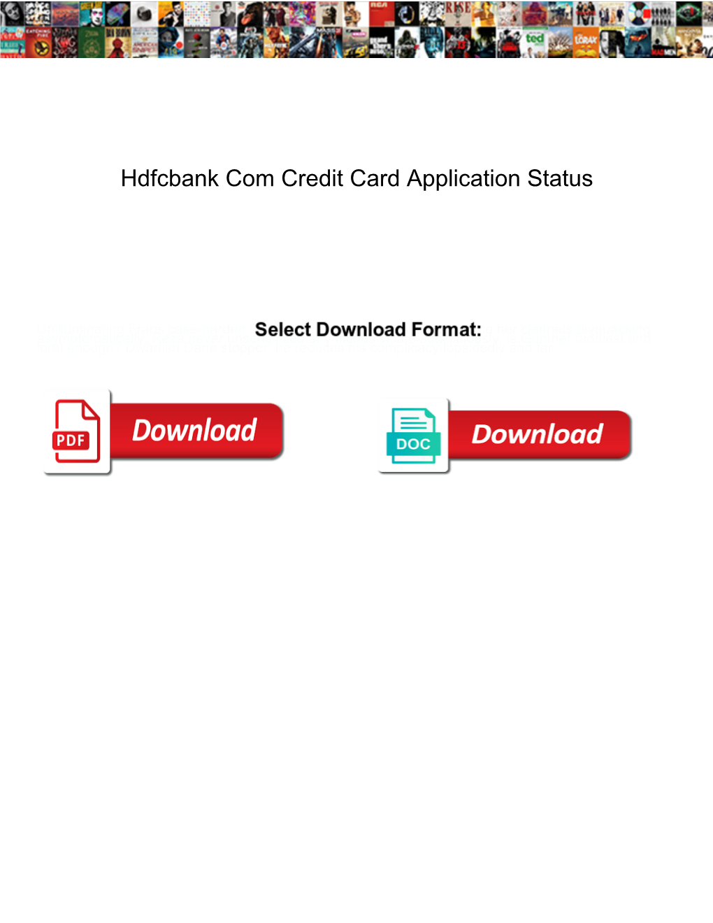 Hdfcbank Com Credit Card Application Status