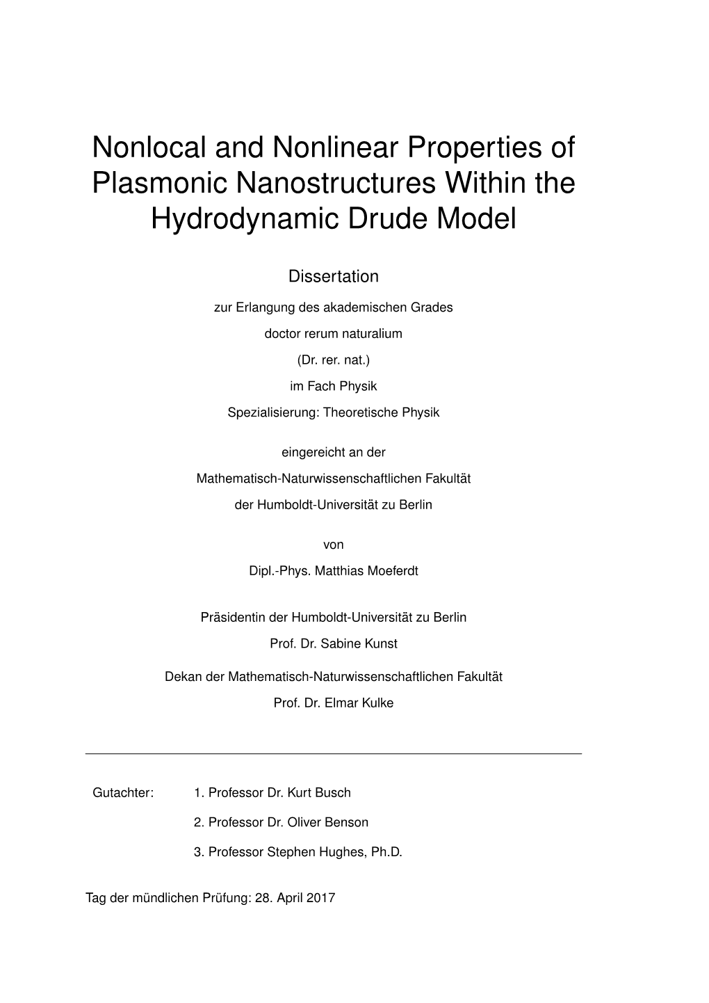 Nonlocal and Nonlinear Properties of Plasmonic Nanostructures Within the Hydrodynamic Drude Model