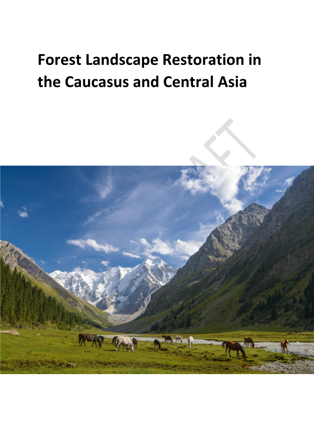 Forest Landscape Restoration in the Caucasus and Central Asia