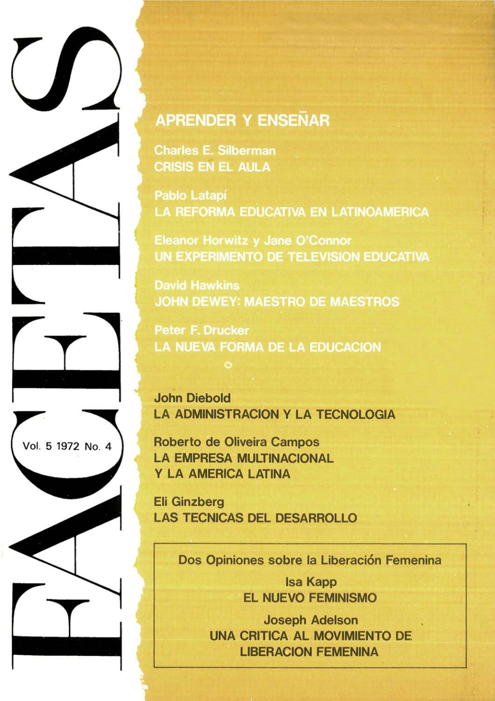 Facetas Núm. 4. Vol. 5, 1972