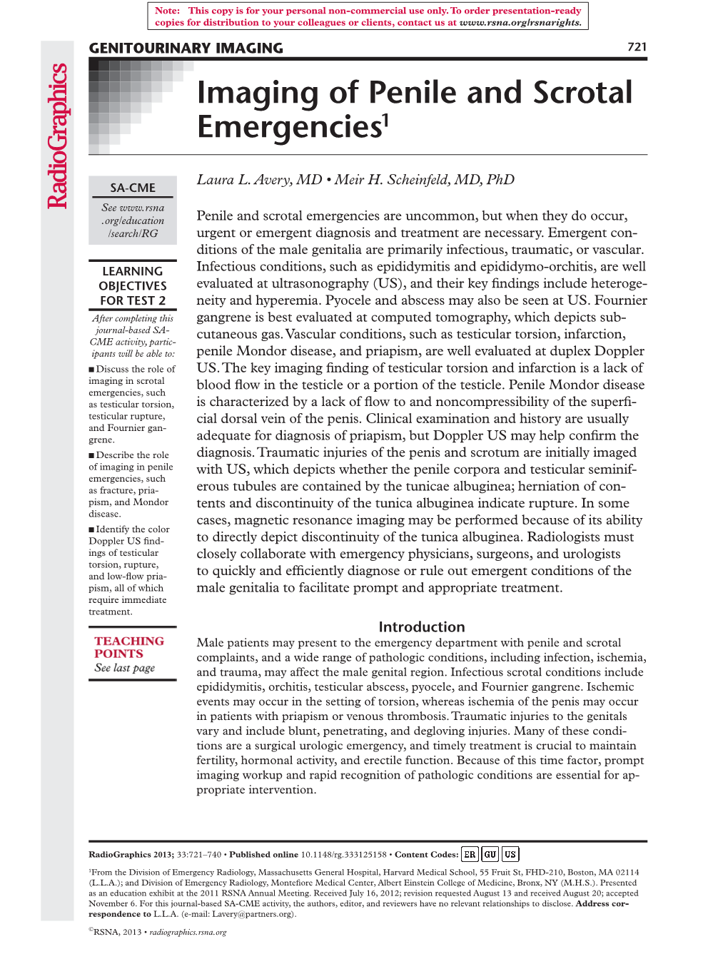 Imaging of Penile and Scrotal Emergencies1