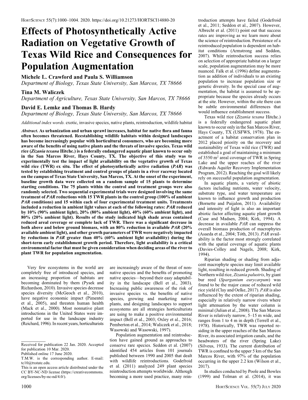 Effects of Photosynthetically Active Radiation on Vegetative Growth Of