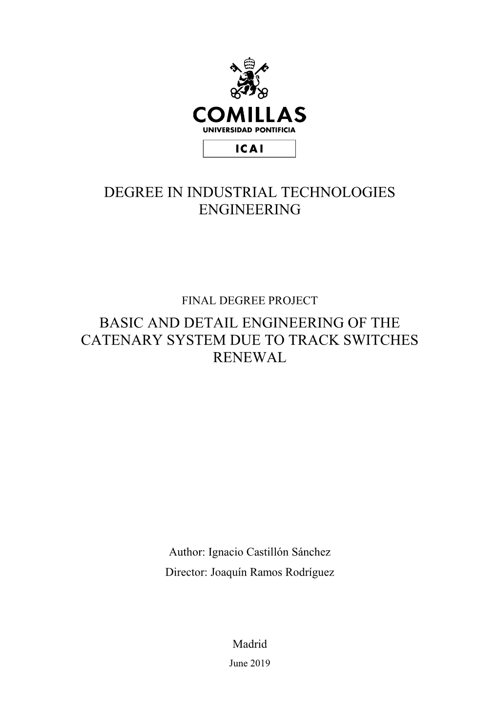 Degree in Industrial Technologies Engineering Basic