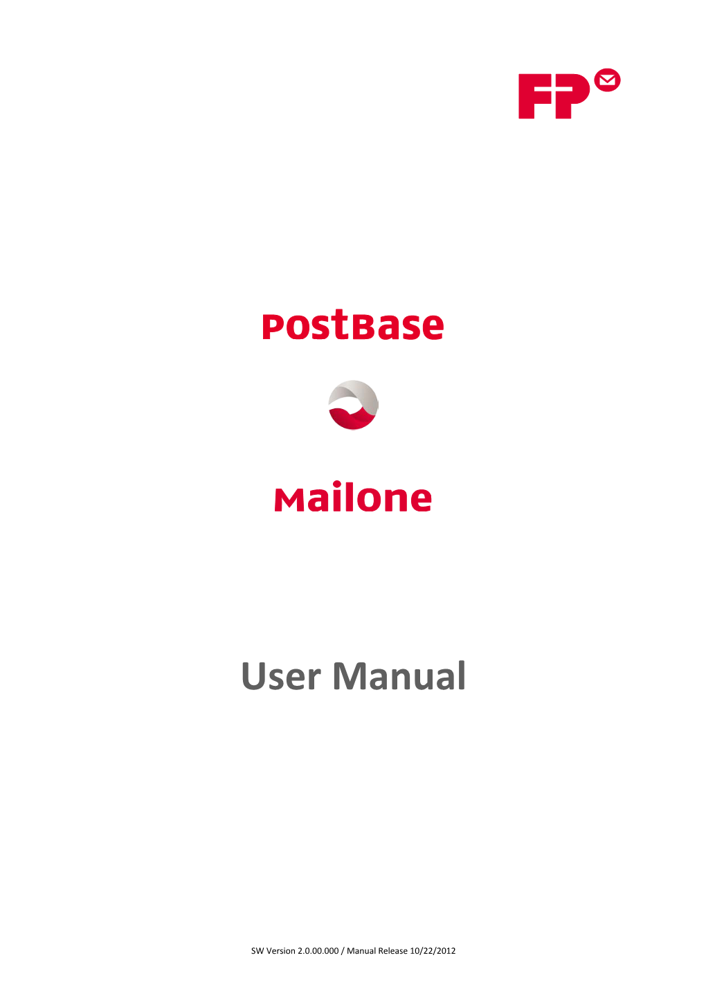 Mailone for Postbase User Manual Contents