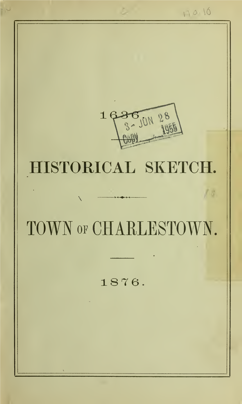 Historical Sketch of the Town of Charlestown in Rhode Island : from 1636 to 1876