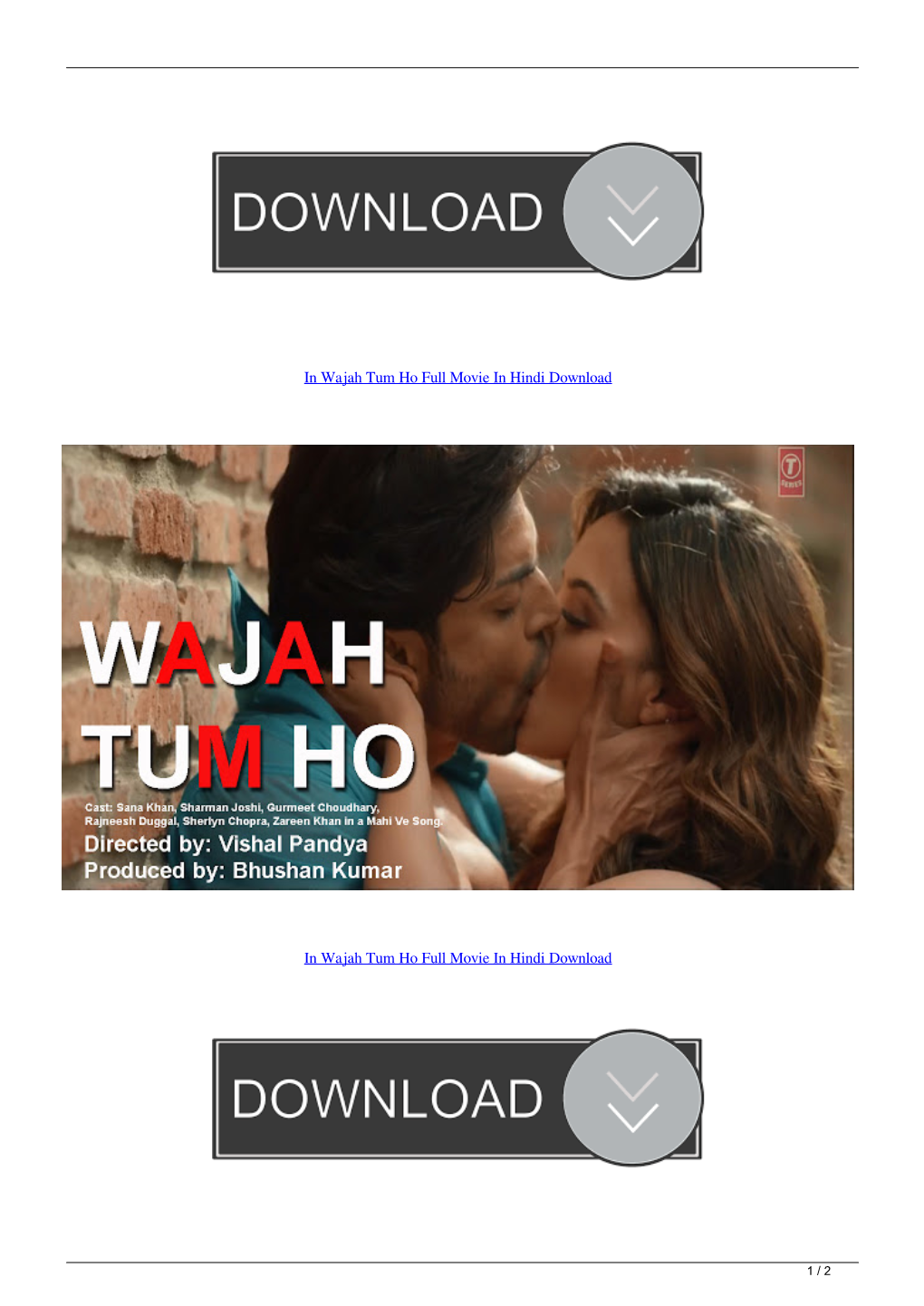 In Wajah Tum Ho Full Movie in Hindi Download