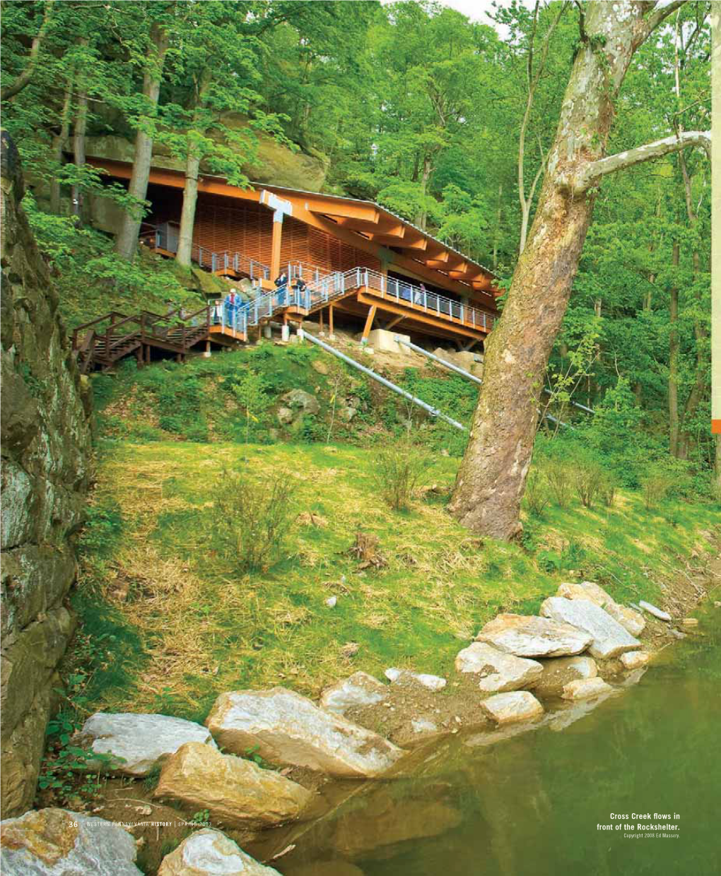 Cross Creek Flows in Front of the Rockshelter