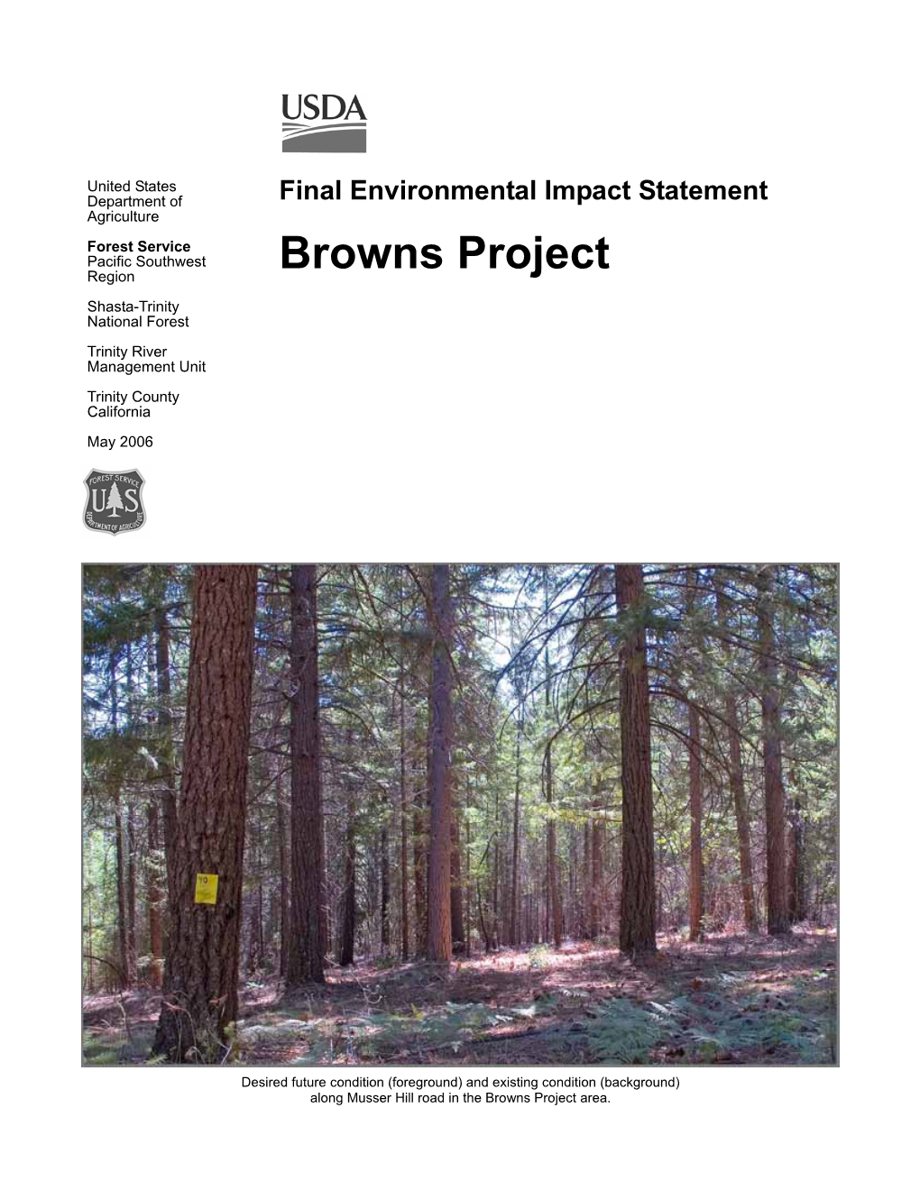 Browns Project Final Environmental Impact Statement – May 2006
