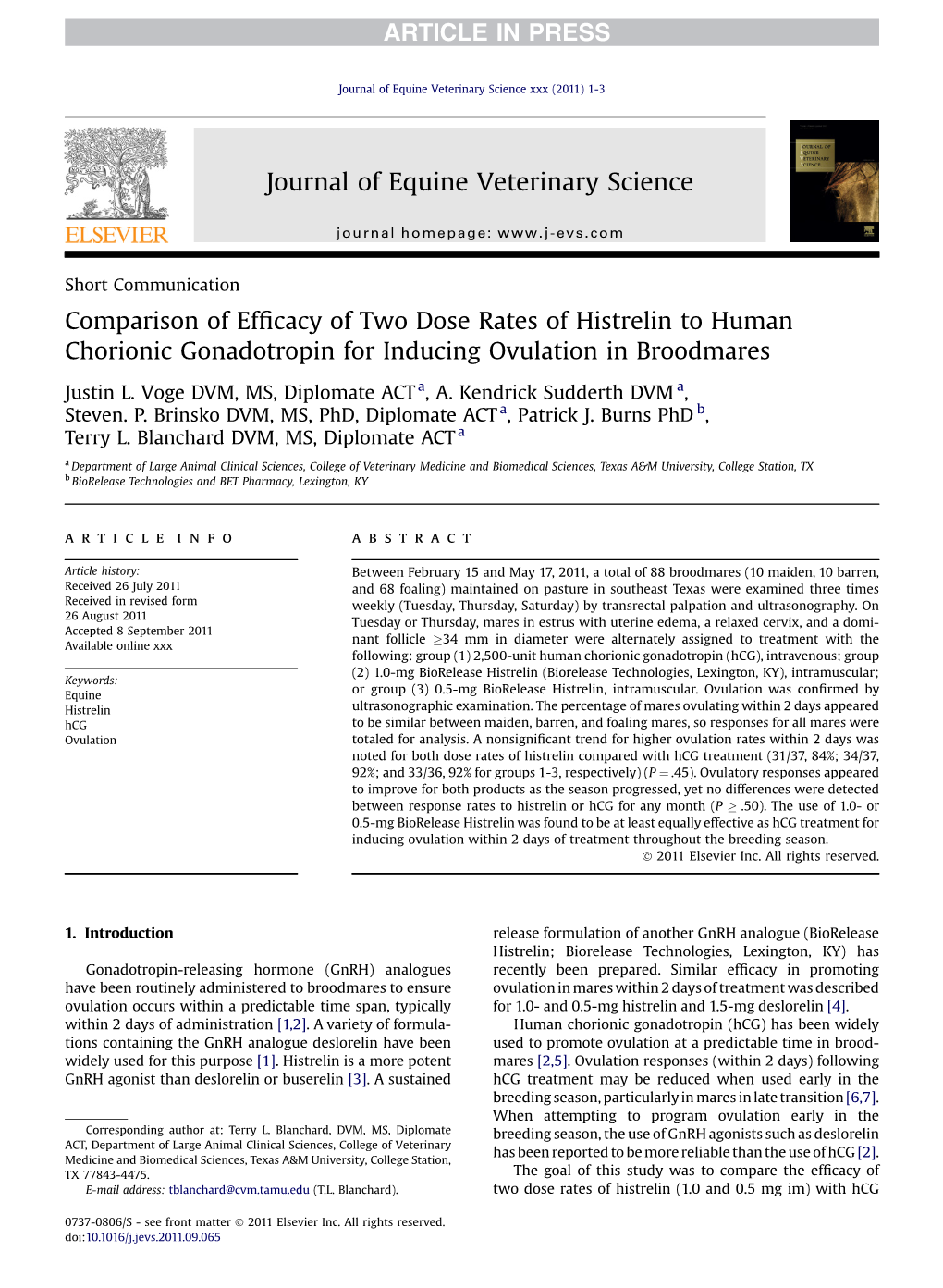 Comparison of Efficacy of Two Dose Rates of Histrelin to Human