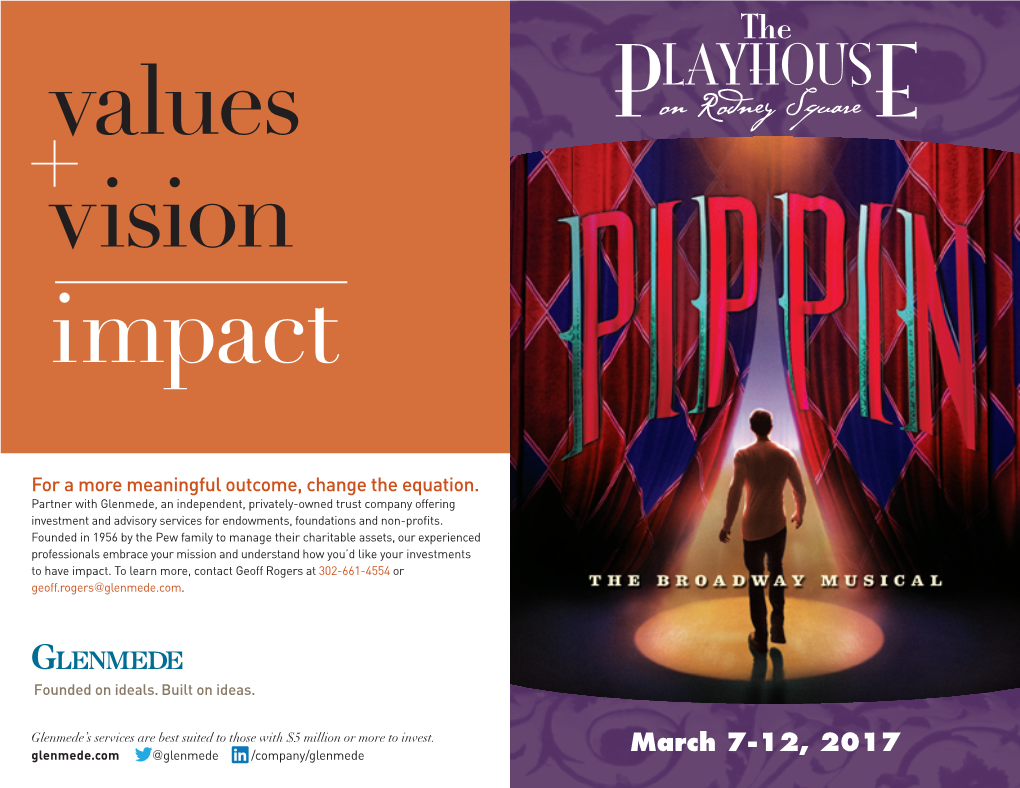 March 7-12, 2017 We Have an 80-Year Legacy of Supporting the Arts