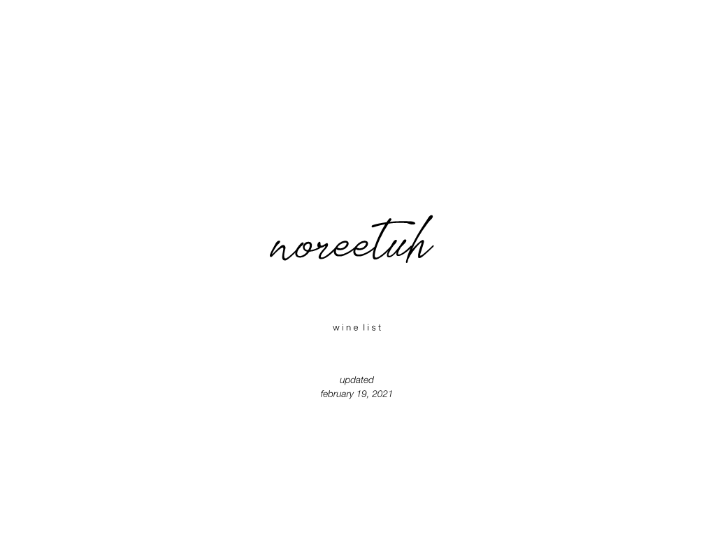 Noreetuh-Winelist.Pdf