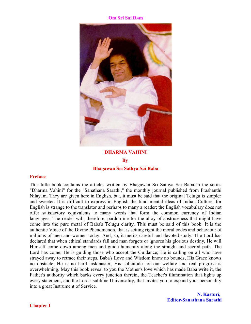 Bhagawan Sri Sathya Sai Baba