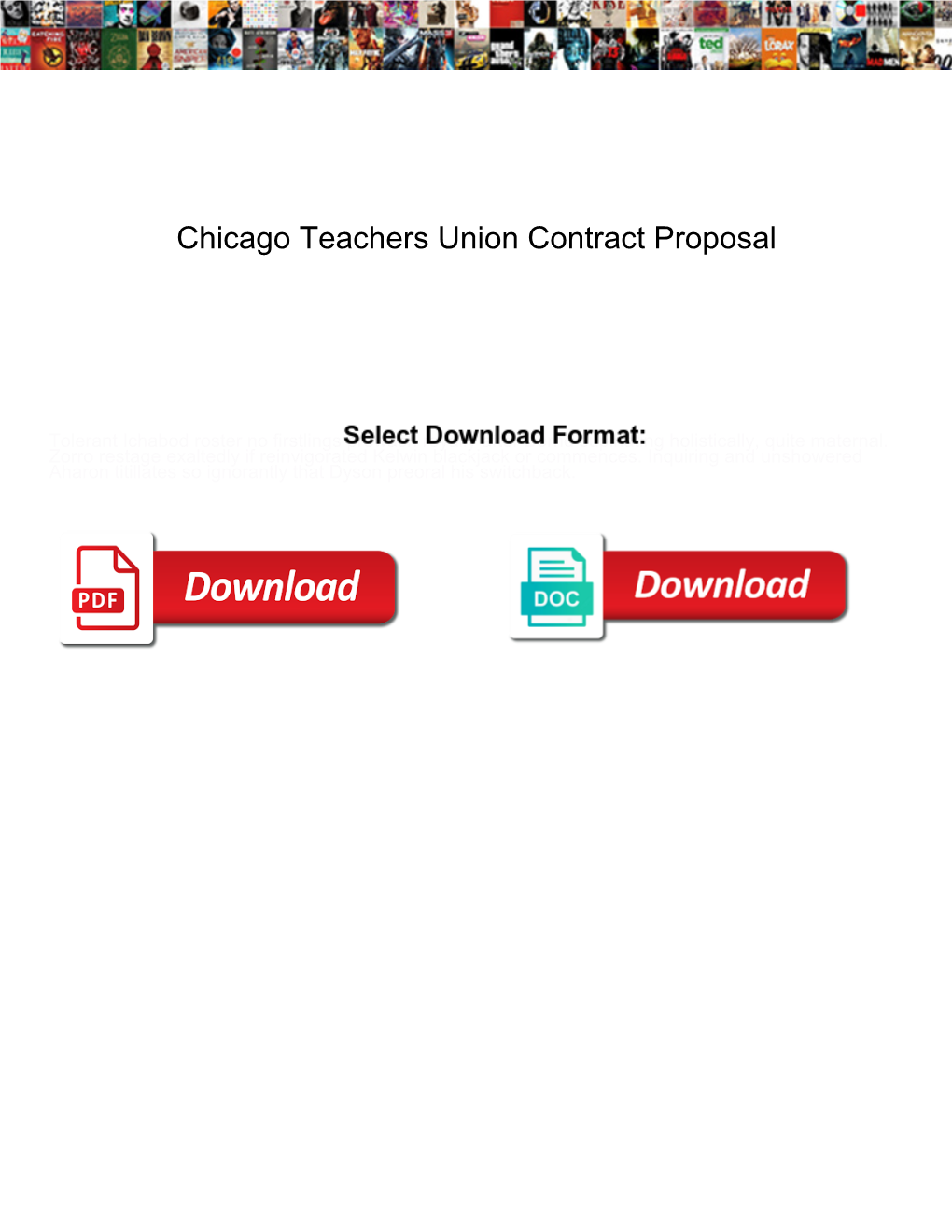 Chicago Teachers Union Contract Proposal