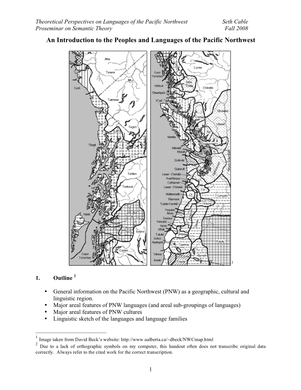 An Introduction to the Peoples and Languages of the Pacific Northwest