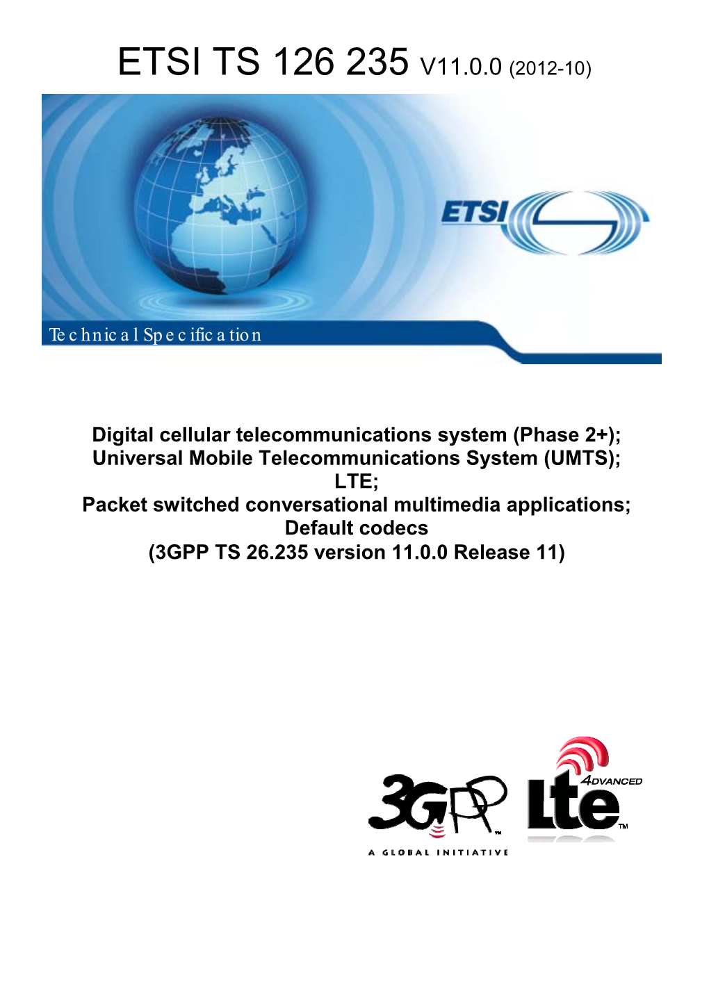 Ts 126 235 V11.0.0 (2012-10)