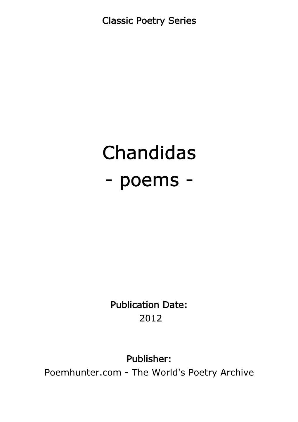 Chandidas - Poems