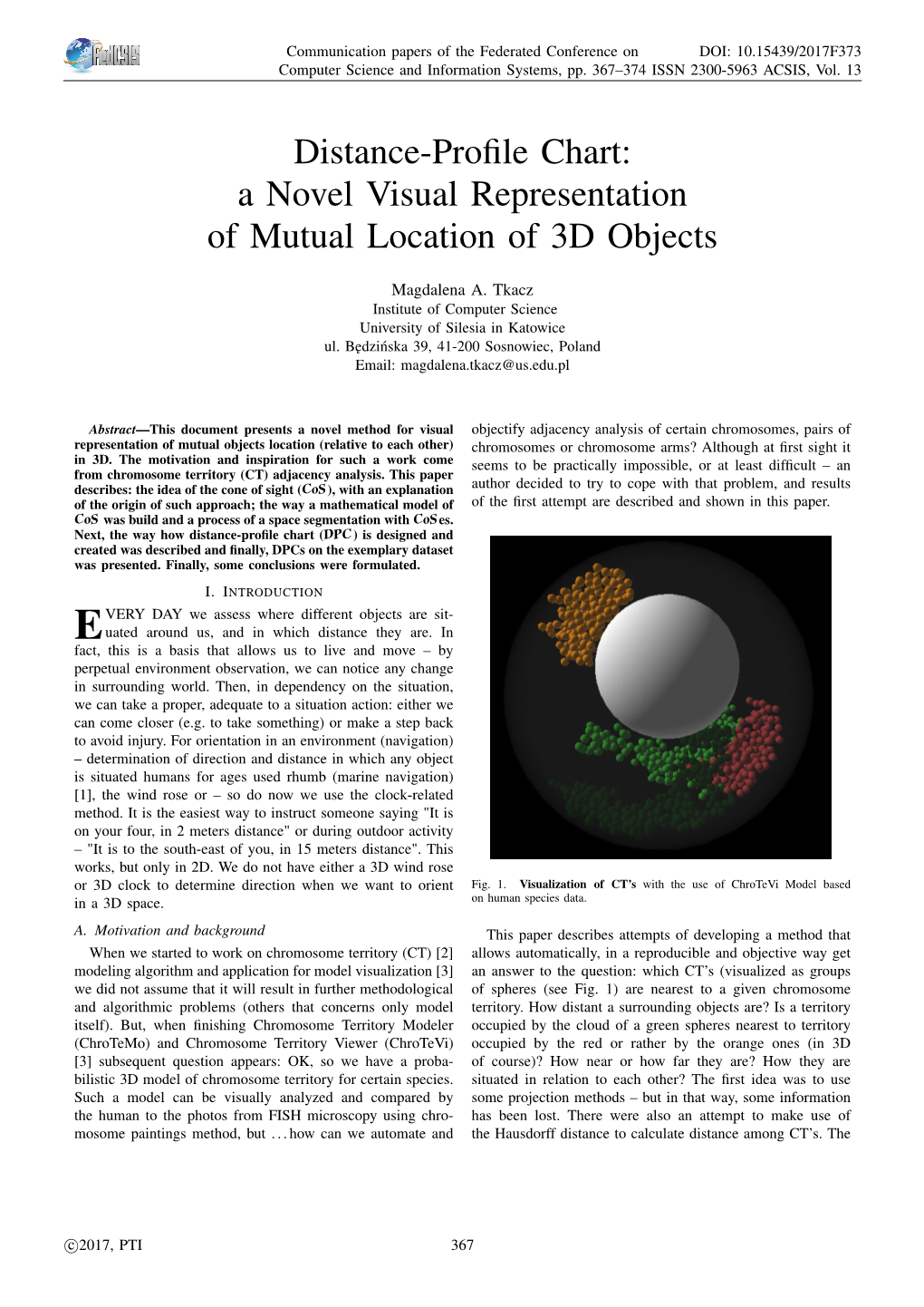 A Novel Visual Representation of Mutual Location of 3D Objects