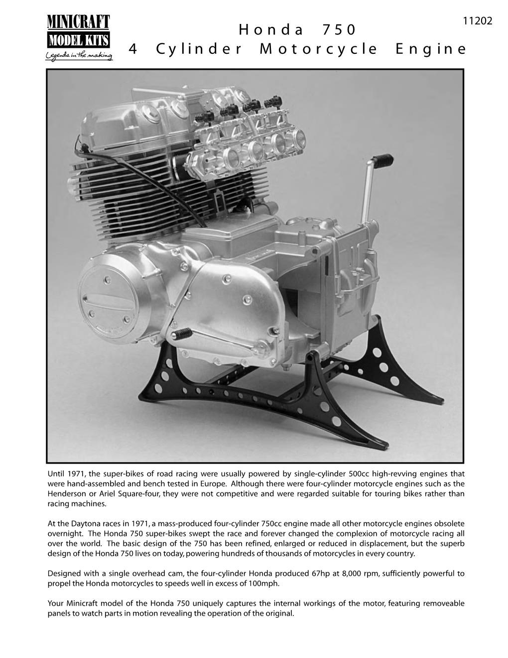 Honda 750 4 Cylinder Motorcycle Engine