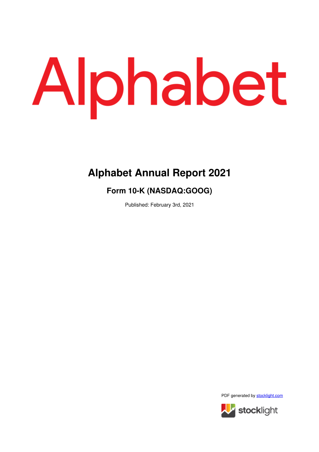 Alphabet Annual Report 2021