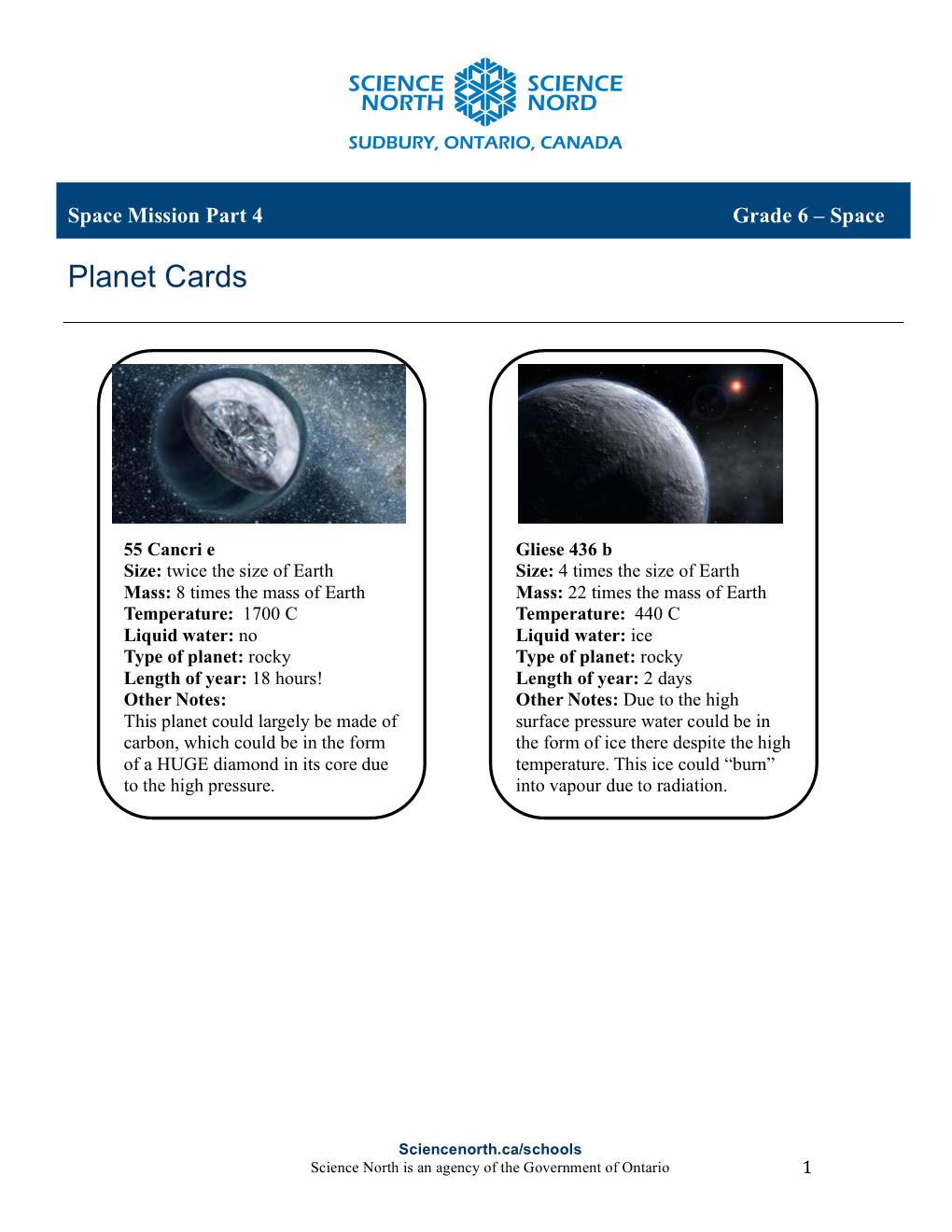 Planet Cards