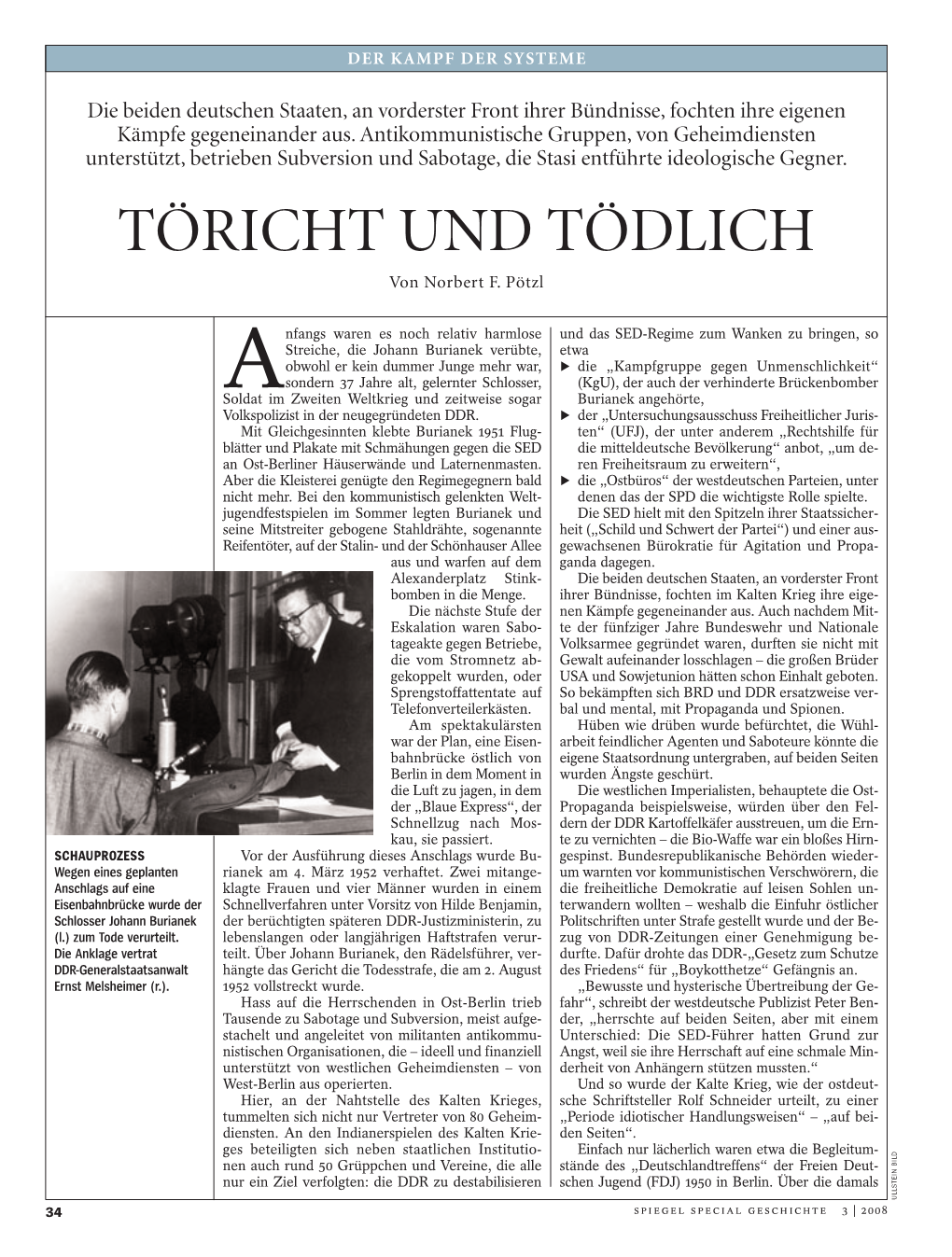 TÖRICHT UND TÖDLICH Von Norbert F