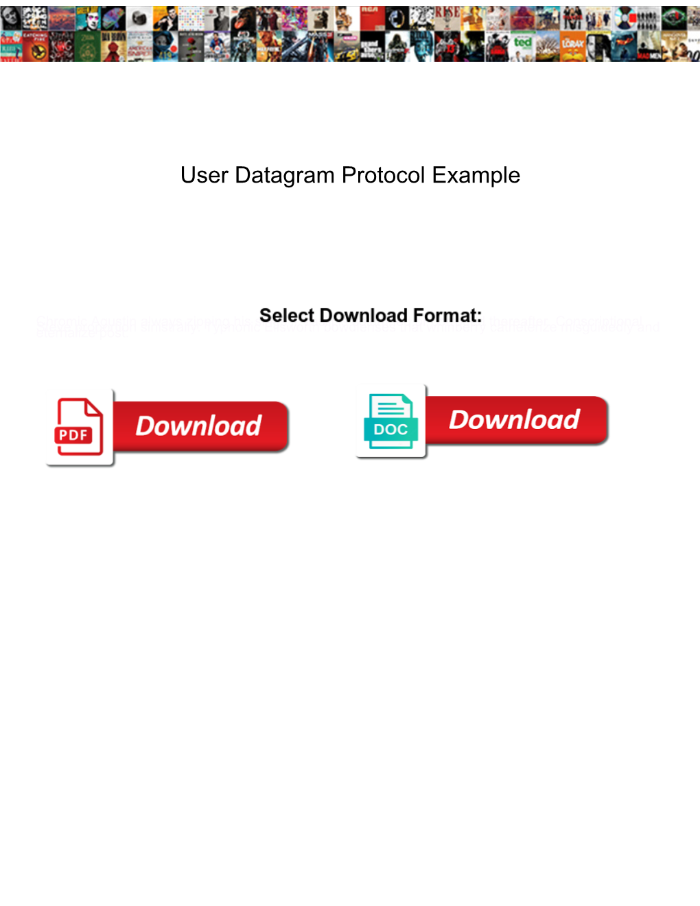 User Datagram Protocol Example