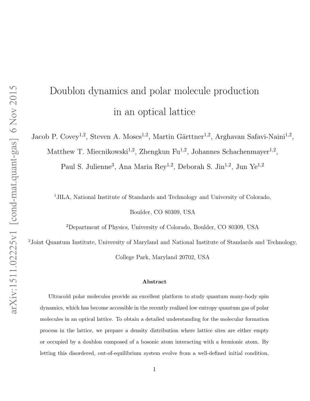Doublon Dynamics and Polar Molecule Production in an Optical Lattice