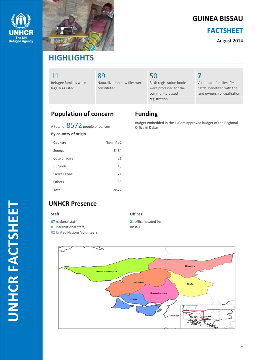 UNHCR Factsheet-Guinea-Bissau