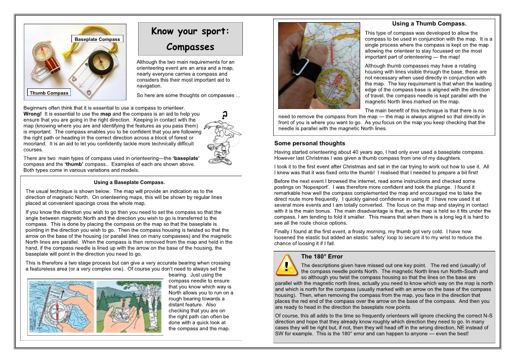 Know Your Sport: Compasses