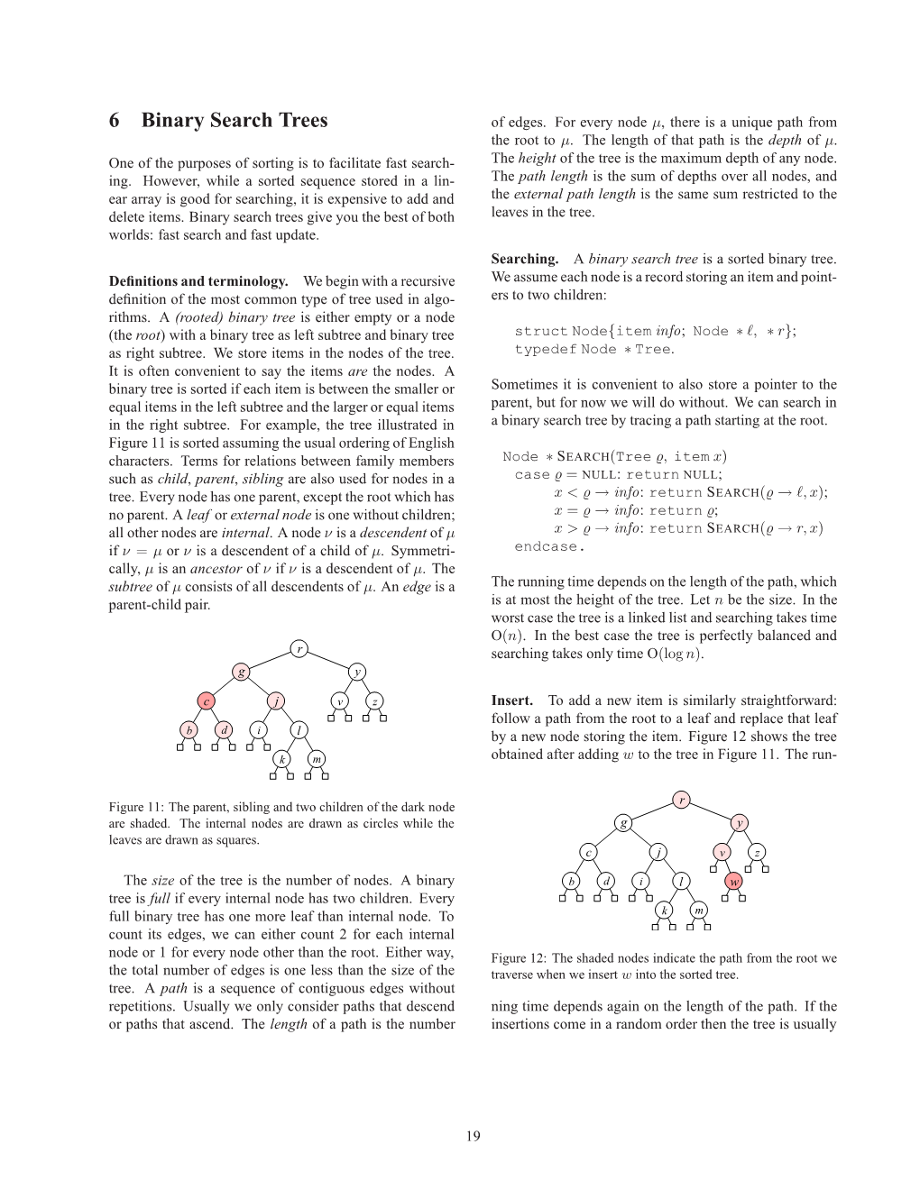 6 Binary Search Trees of Edges