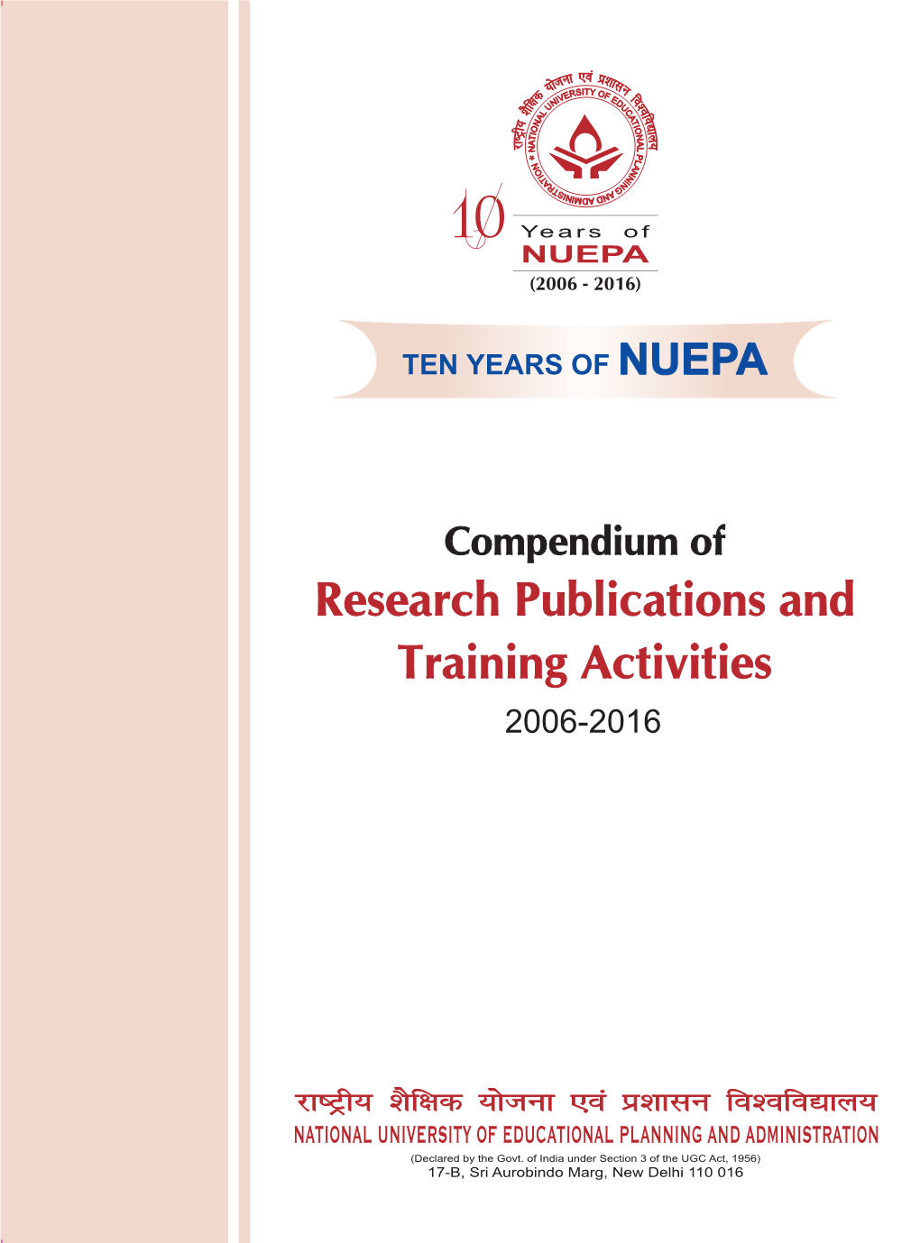 Research Publications and Training Activities