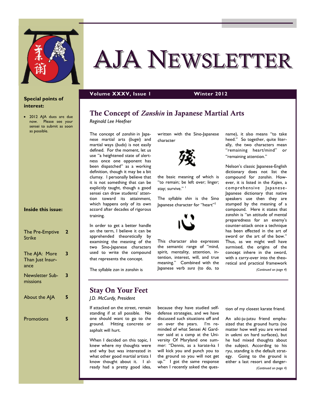 AJA Newsletter