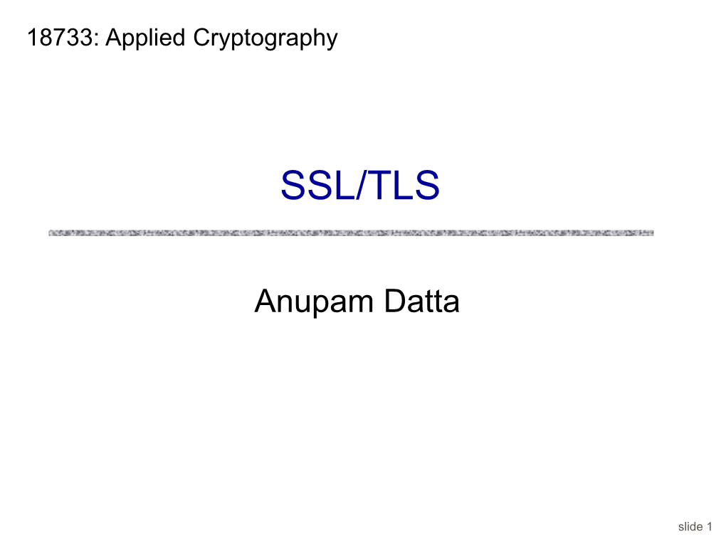 Network Security and Privacy