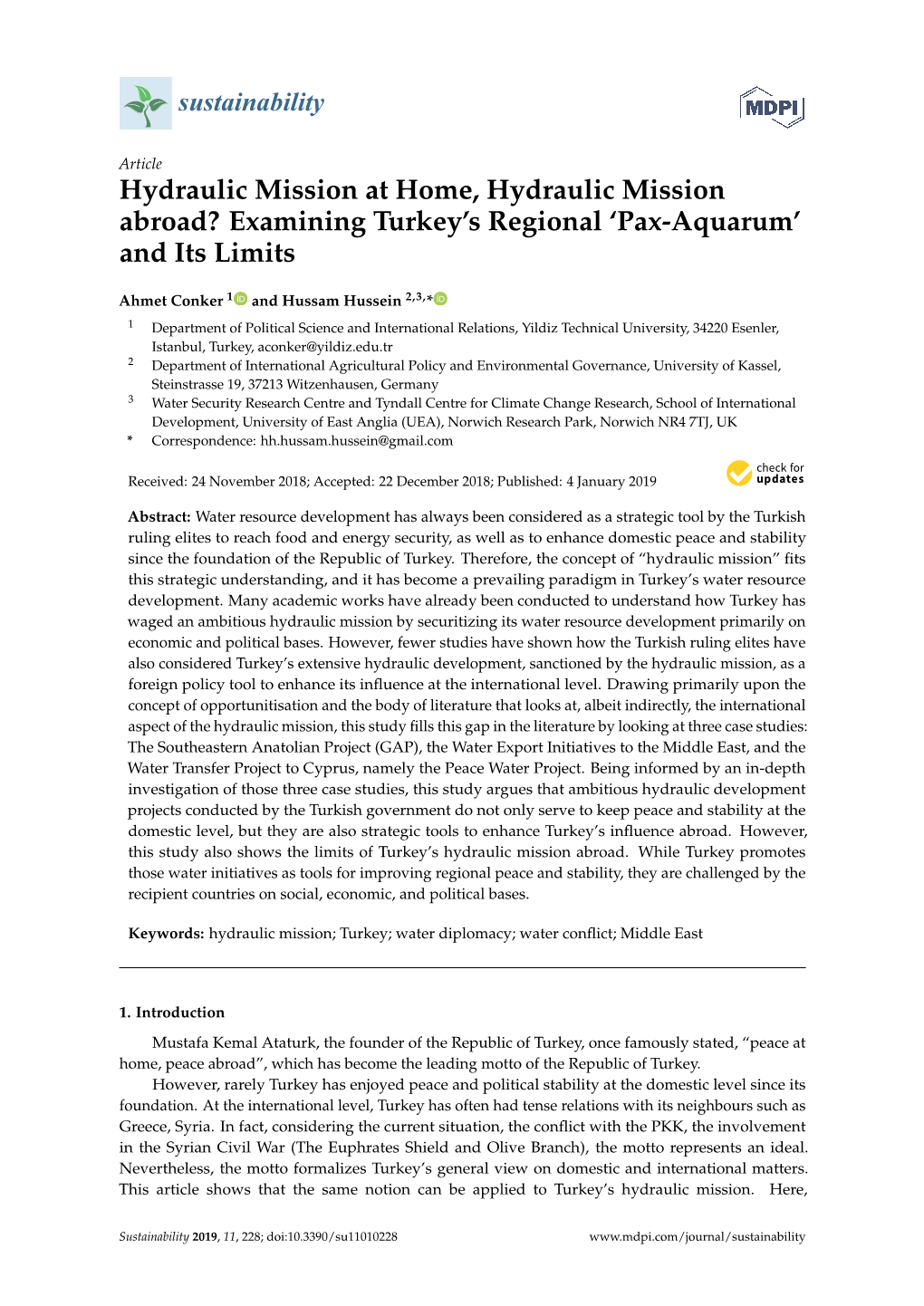 Examining Turkey's Regional 'Pax-Aquarum' and Its Limits