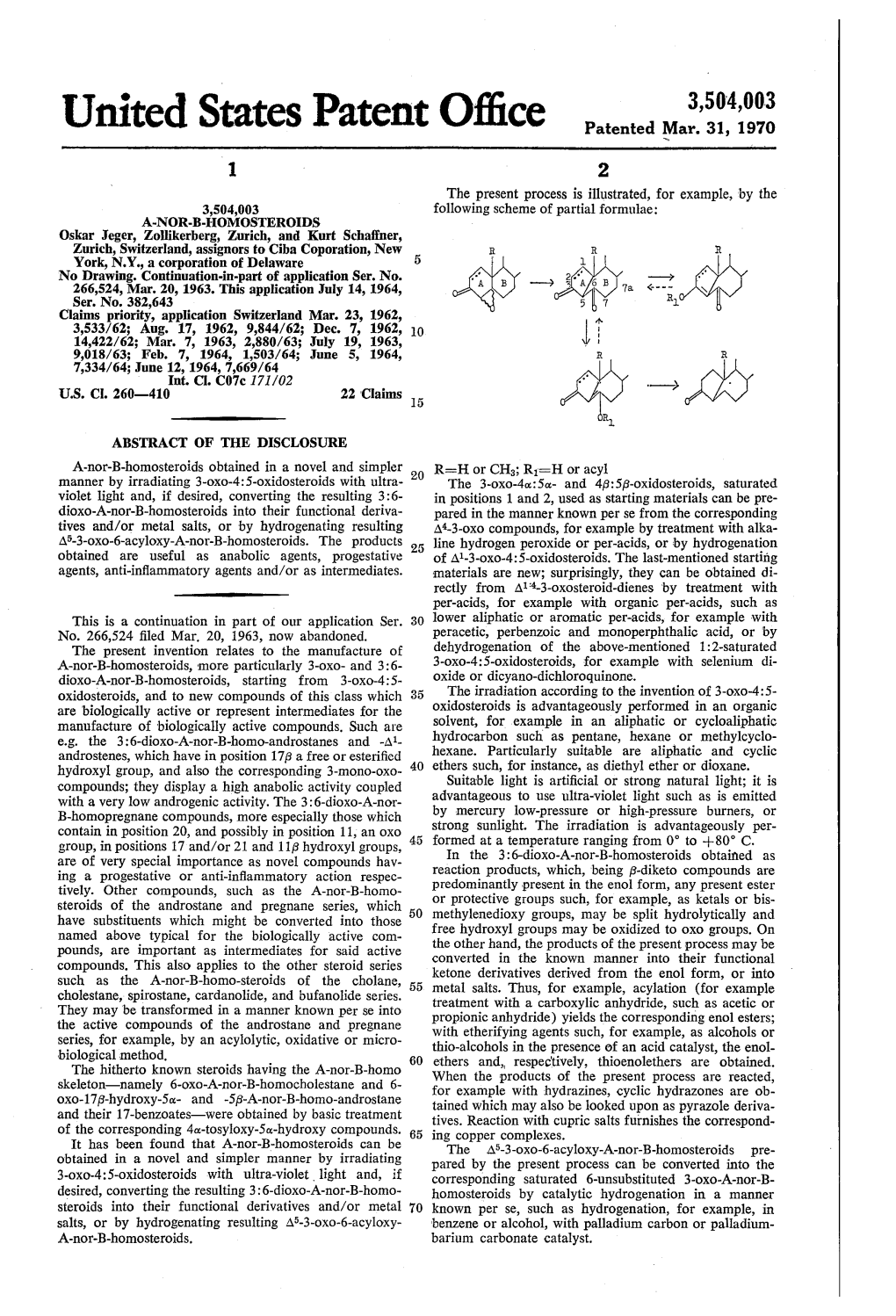 United States Patent Office Patented Mar