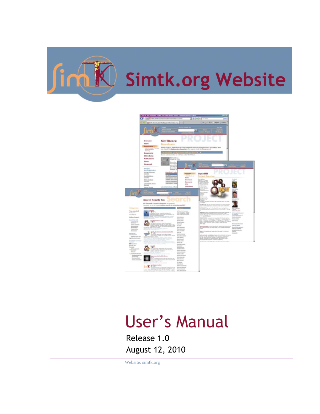 Simtk.Org User Guide Or Information About Contributing Projects)