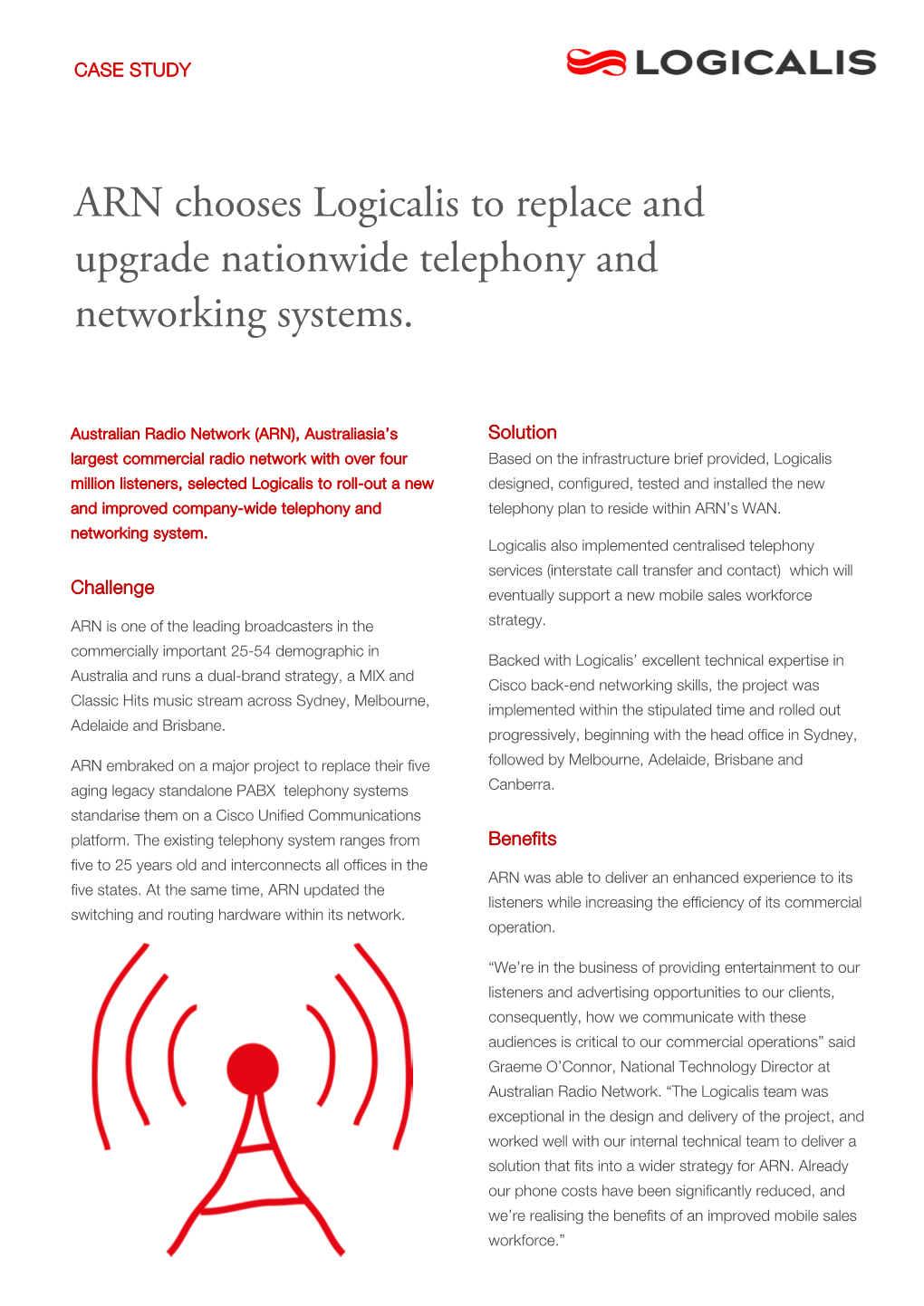 ARN Chooses Logicalis to Replace and Upgrade Nationwide Telephony and Networking Systems