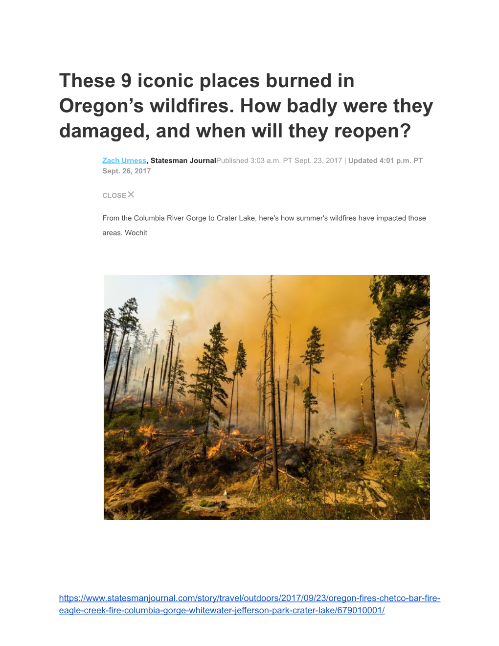 These 9 Iconic Places Burned in Oregon's Wildfires. How Badly Were