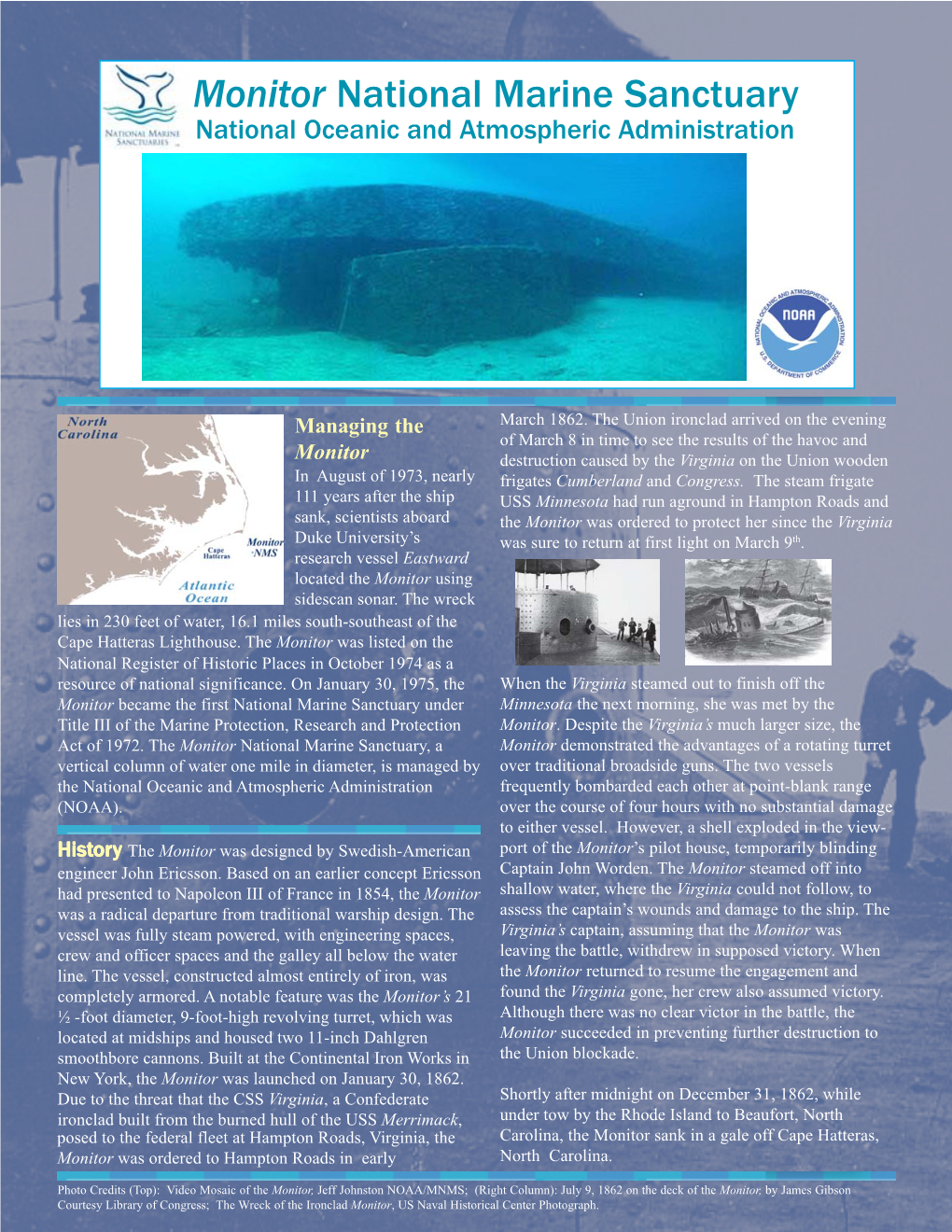 Monitor National Marine Sanctuary National Oceanic and Atmospheric Administration