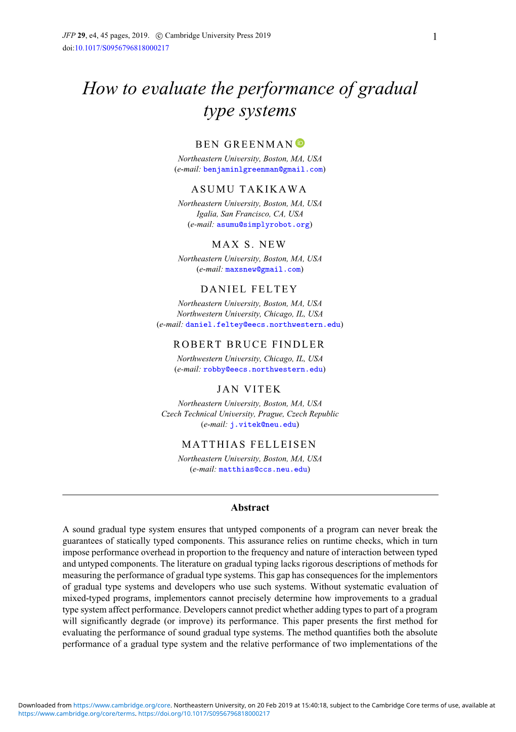 How to Evaluate the Performance of Gradual Type Systems